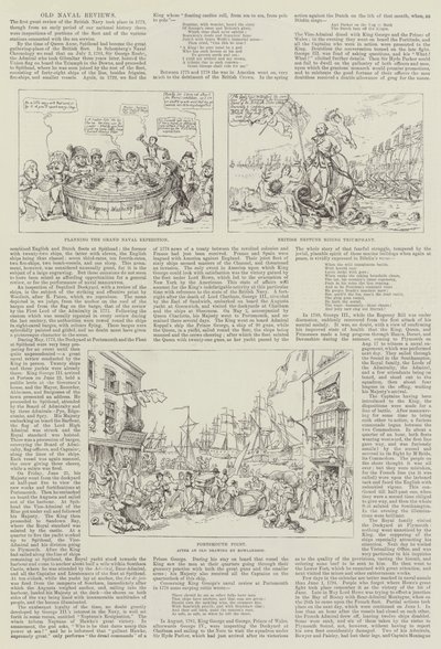 Old Naval Reviews by Thomas Rowlandson